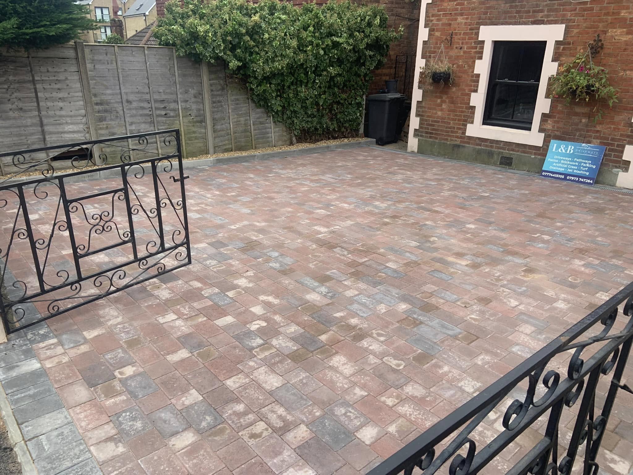 Residential driveway transformation with block paving