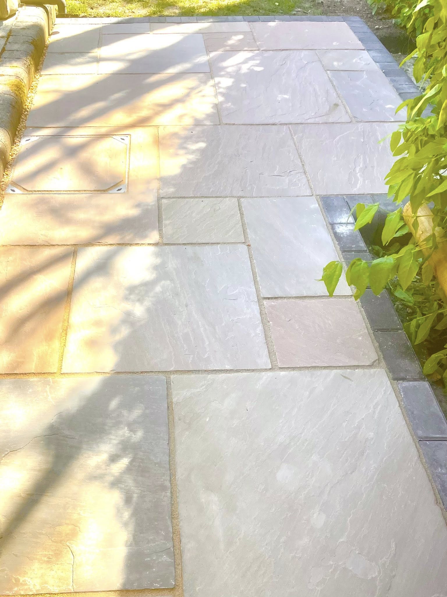Modern paving design for pathway and entrance in Dorset